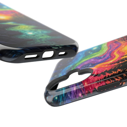 Celestial Nightscape MagSafe iPhone Case – Vibrant River and Starry Sky Design