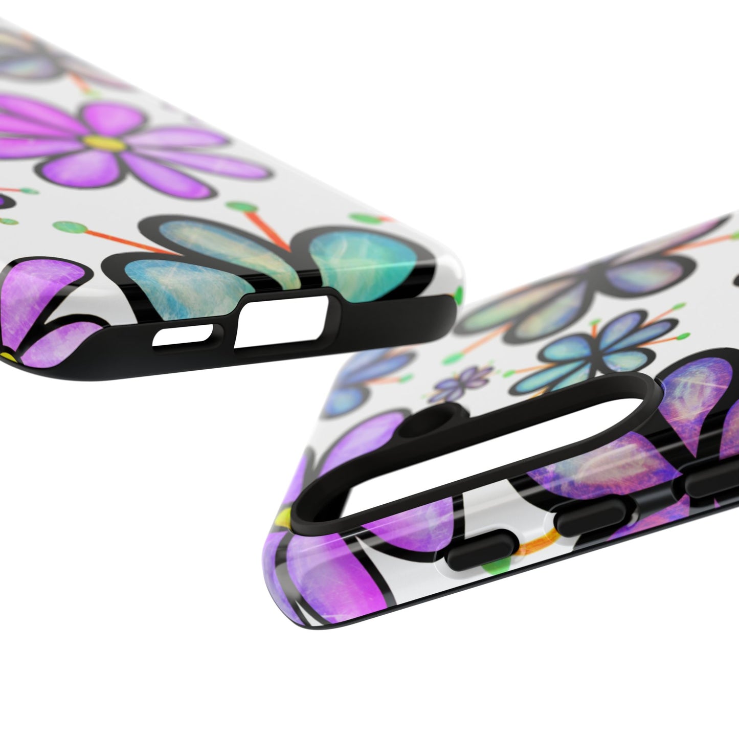 Whimsical Lavender Floral Samsung Galaxy Case – Ultra-Slim, High-Gloss Finish