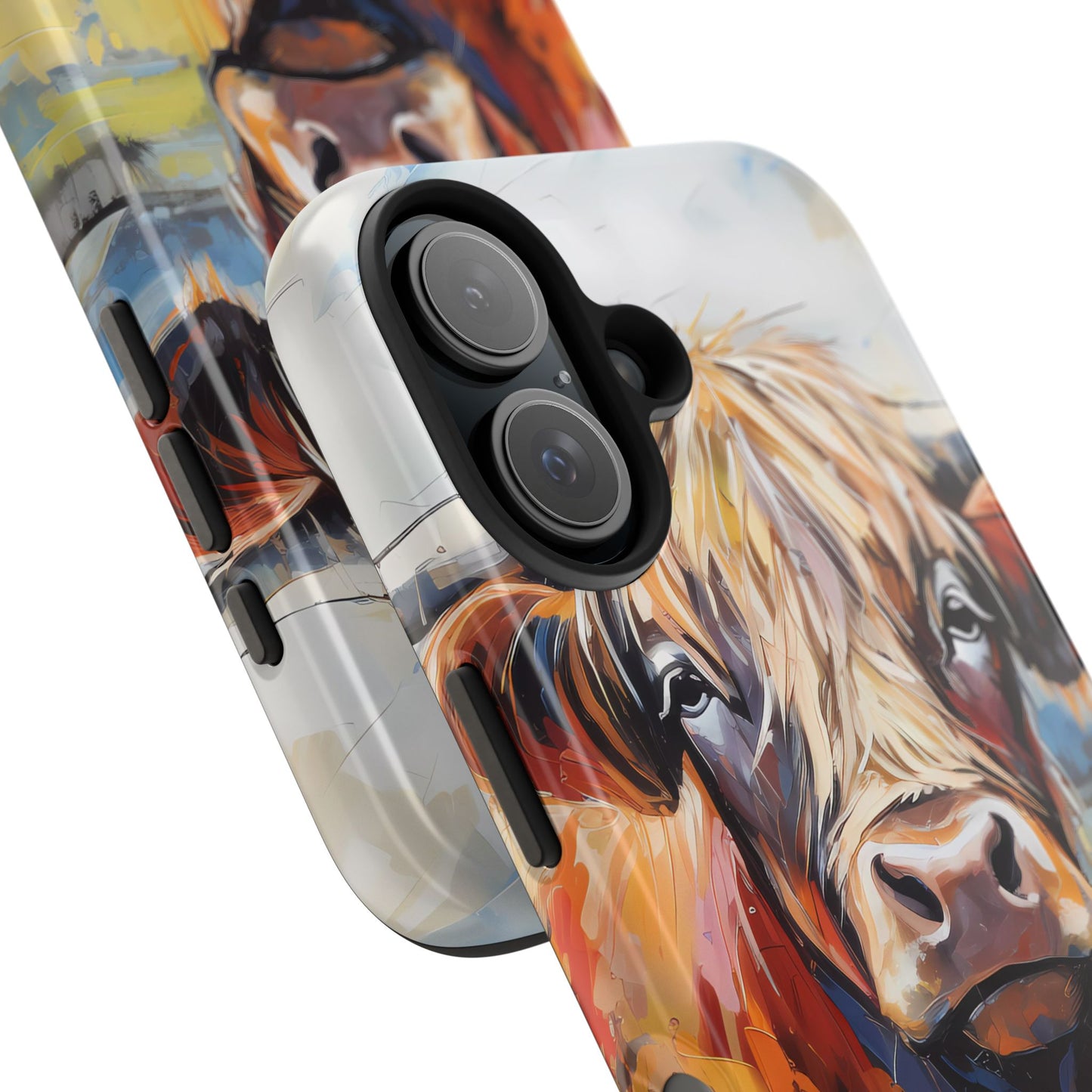 Cute Western Phone Case | Highland Cow | Robust Rocky Mountain-Inspired | Expressionism | Fresco