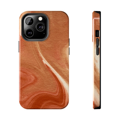 Earthy Terracotta Swirl MagSafe iPhone Case – Elegant Design with Magnetic Precision