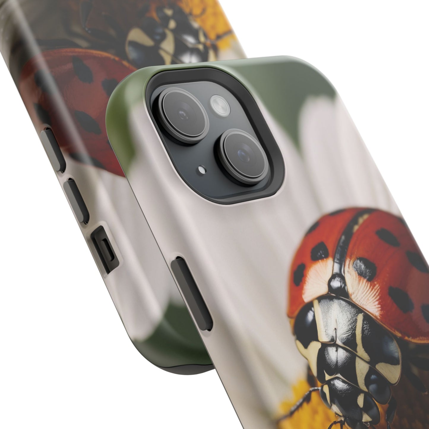 MagSafe iPhone Case: Ladybug on White Daisy