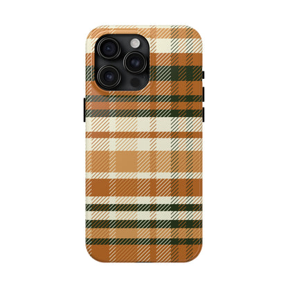 MagSafe Case - Pumpkin Spice Plaid Design