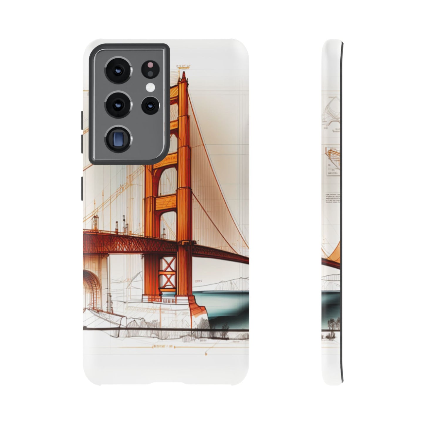 Golden Gate Bridge Samsung Galaxy Case - Architectural Sketch Design