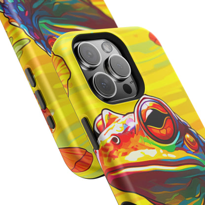 Vibrant Rainbow Frog Design – MagSafe iPhone Case