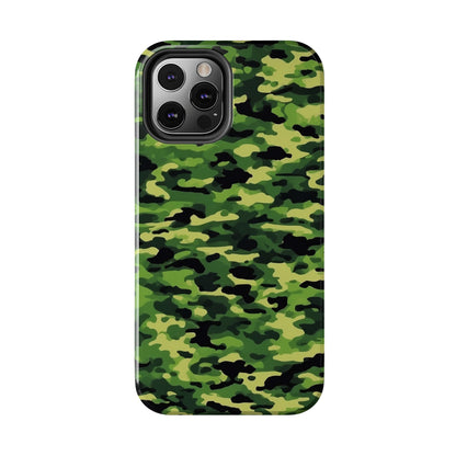 Green Woodland Camouflage – iPhone Case, Sleek and Durable Design