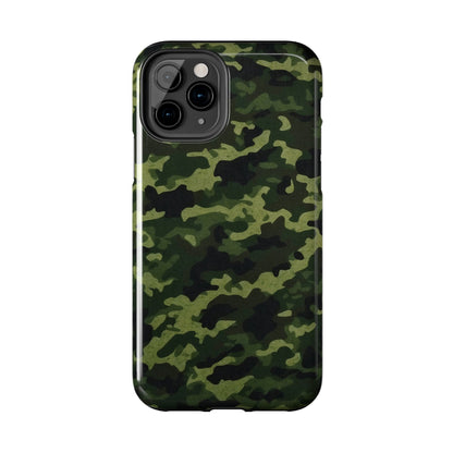 Dark Green Camouflage – iPhone Case, Rugged and Slim Design