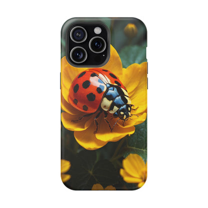 Yellow Blossoms with Bug Accent - MagSafe iPhone Case