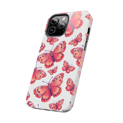 Coral Butterfly iPhone Case – Slim, Protective Design with Bold Watercolor Print