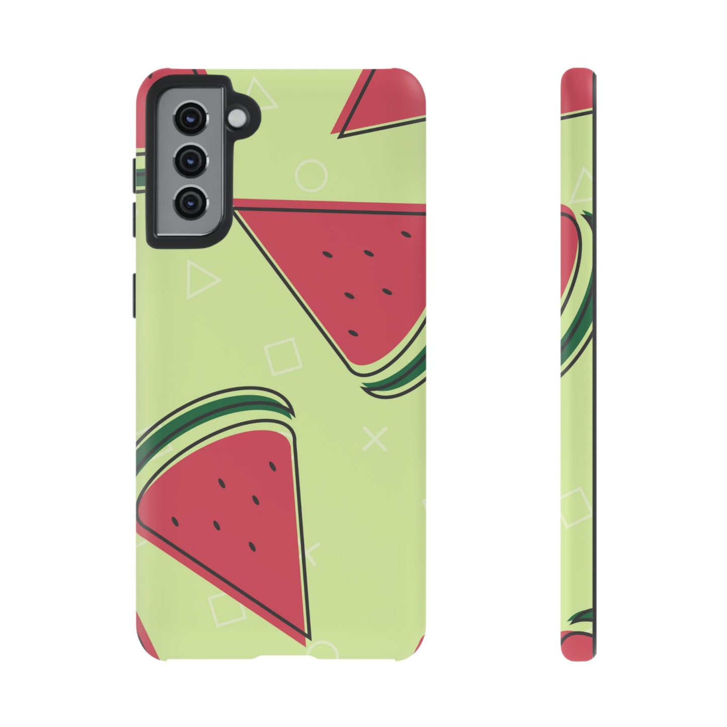 Watermelon Slice Samsung Galaxy Case – Fresh & Fun Design with Retro Geometric Pattern