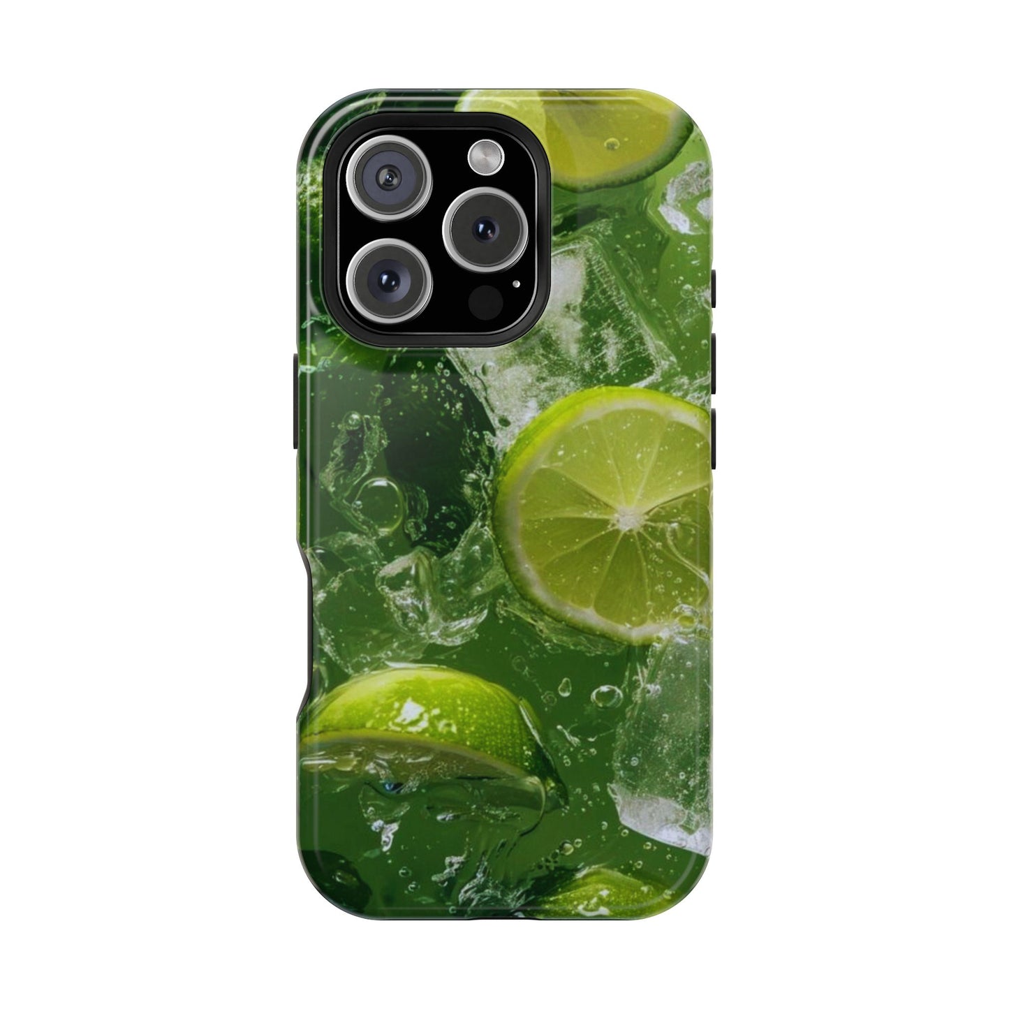 Refreshing Lime Splash MagSafe iPhone Case – Tough Protection, Vivid Dual-Layer Design