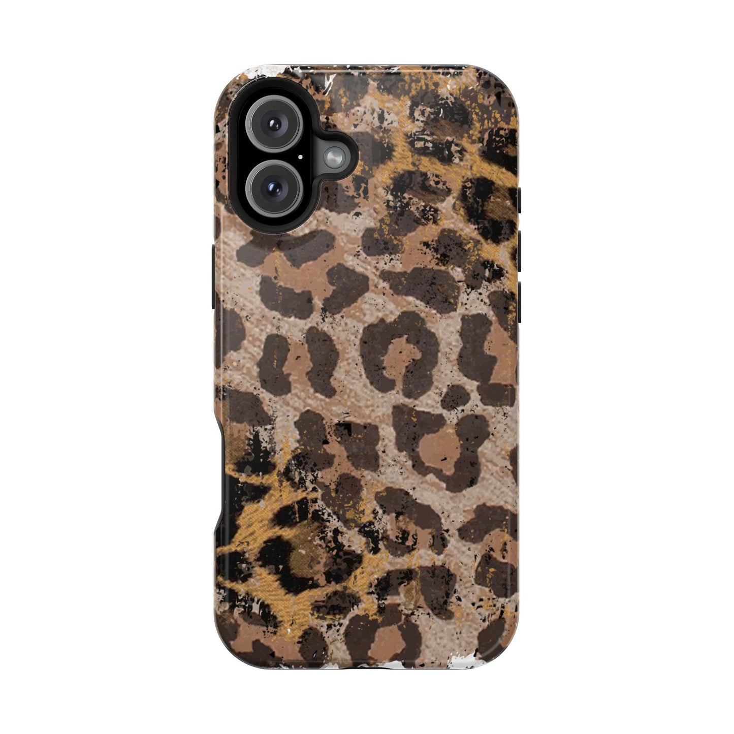 Vintage Distressed Leopard Print - MagSafe iPhone Series Case