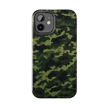 Dark Green Camouflage – iPhone Case, Rugged and Slim Design