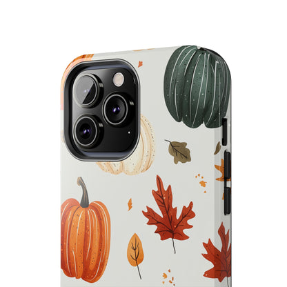 Autumn Pumpkin iPhone Case – Fall Leaves and Harvest Design