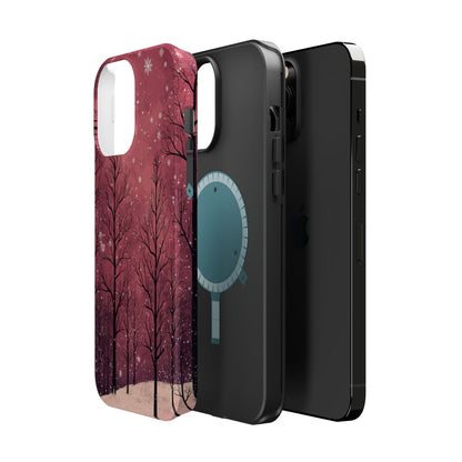 Pink Winter Twilight Forest - MagSafe iPhone Series Case