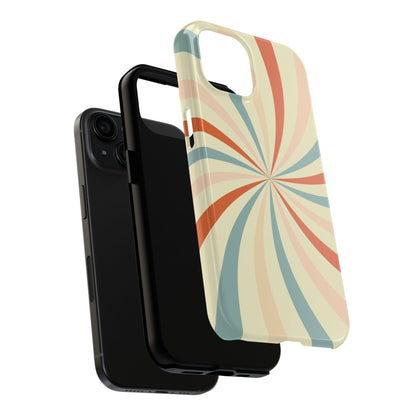 Retro Swirl iPhone Case – Durable, Vintage-Inspired Design with Dual-Layer Protection