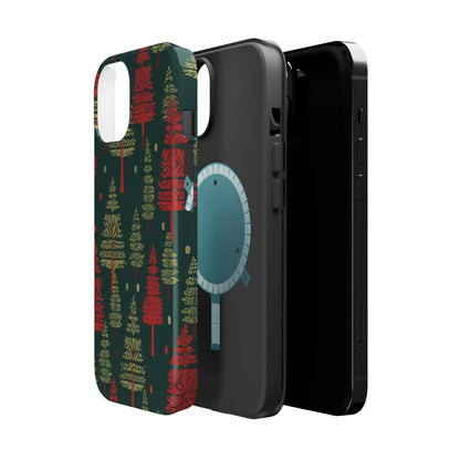 Retro Christmas Trees Pattern -  MagSafe iPhone Series Case