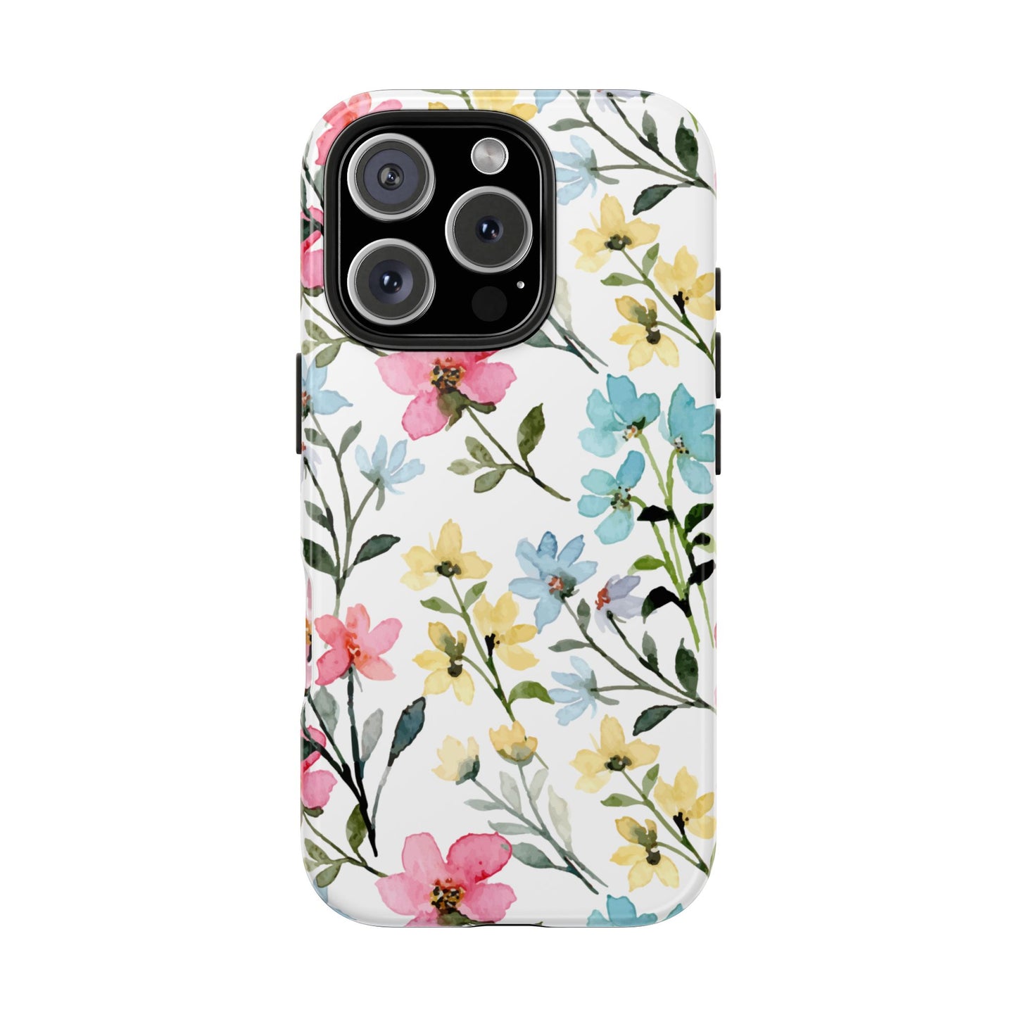 Watercolor Floral Bliss – iPhone Series Case with Pastel Flower Design