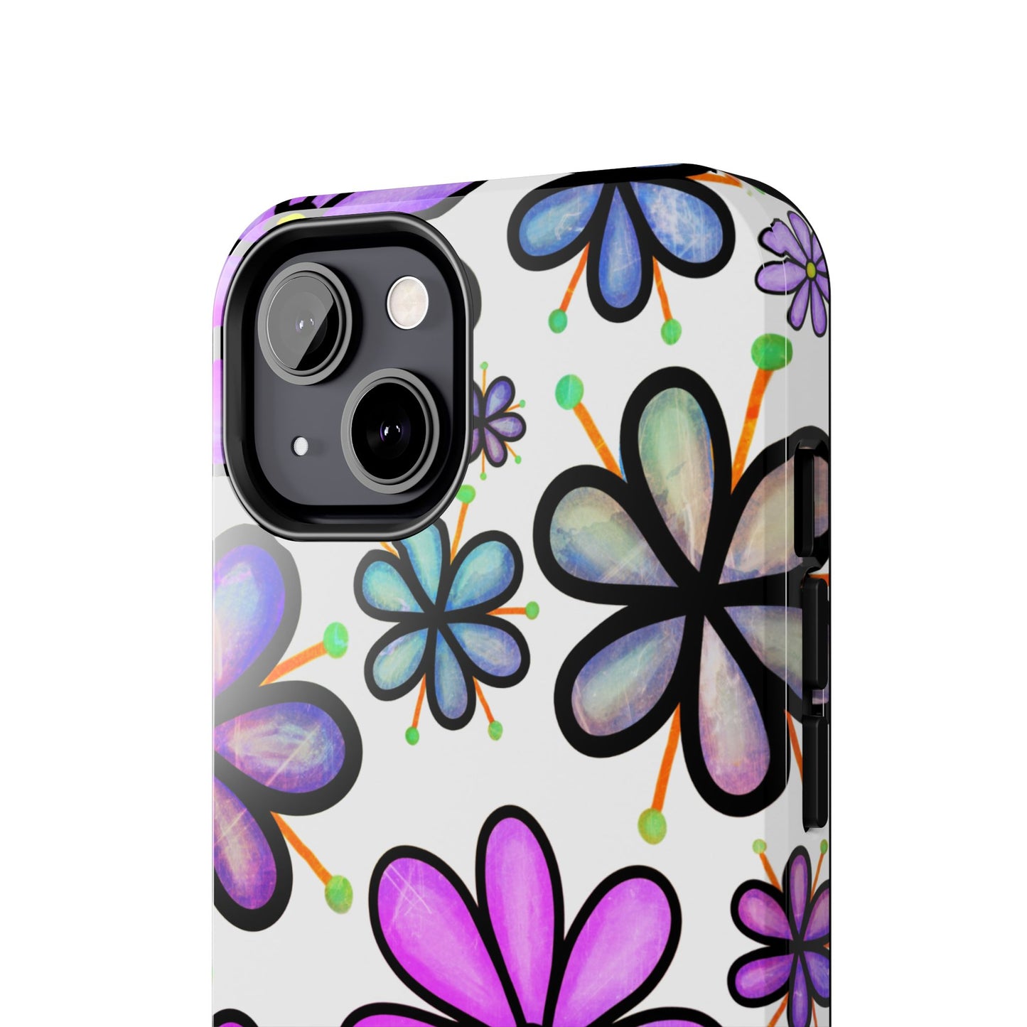 Whimsical Lavender Floral iPhone Case – Ultra-Slim, High-Gloss Finish