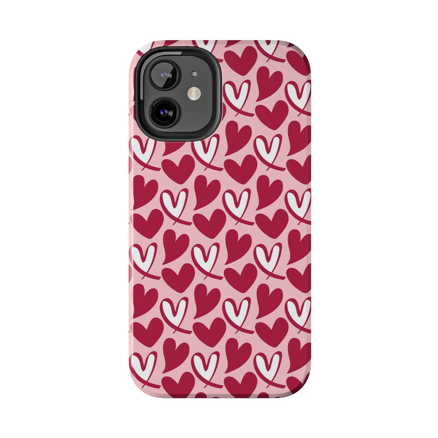 Hand-Drawn Hearts iPhone Case