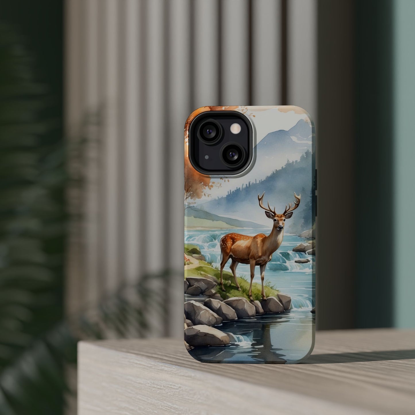 MagSafe-Compatible iPhone Case – Serene Valley Stag