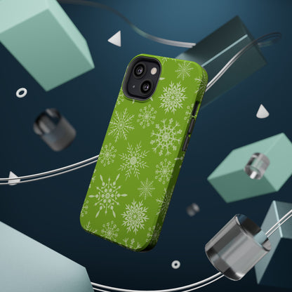 Green Snowflake Pattern – MagSafe iPhone Series Case