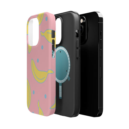 Pink Banana Pop MagSafe iPhone Case – Cute Pastel Design with Fun Retro Vibe