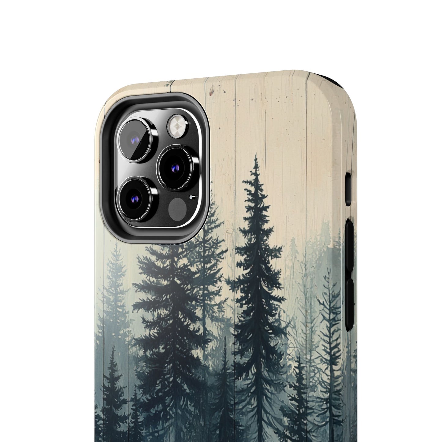 Misty Forest Wood iPhone Case - Nature-Inspired Protective Cover