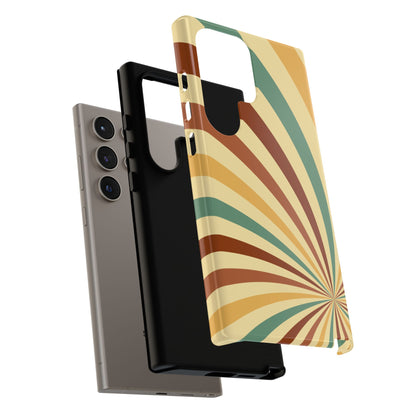 Earthy Retro Swirl Samsung Galaxy Case – Dual-Layer Protection with 70s-Inspired Earth Tones