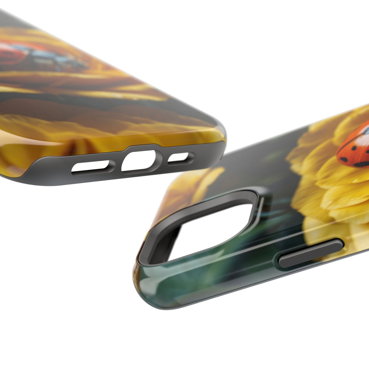 MagSafe iPhone Case: Ladybug on Yellow Petals