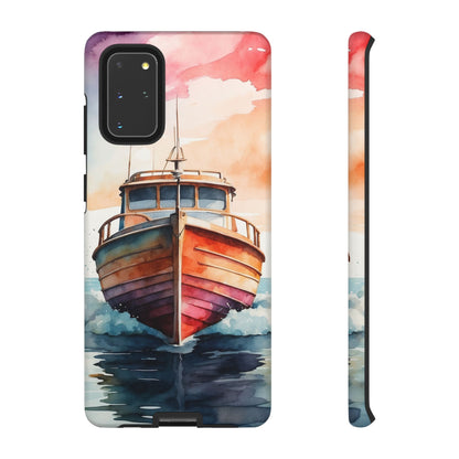 Sunset Sail Watercolor Boat – Samsung Galaxy Series Case