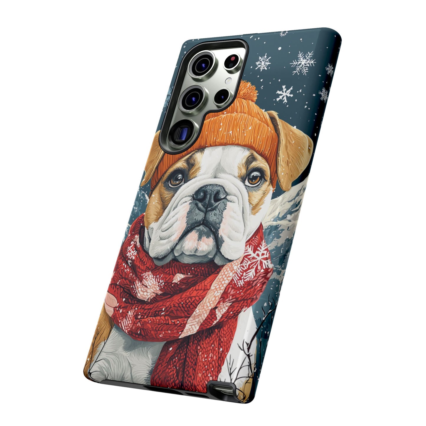 Cozy French Bulldog Samsung Galaxy Case – Rustic Fireplace Protective Cover