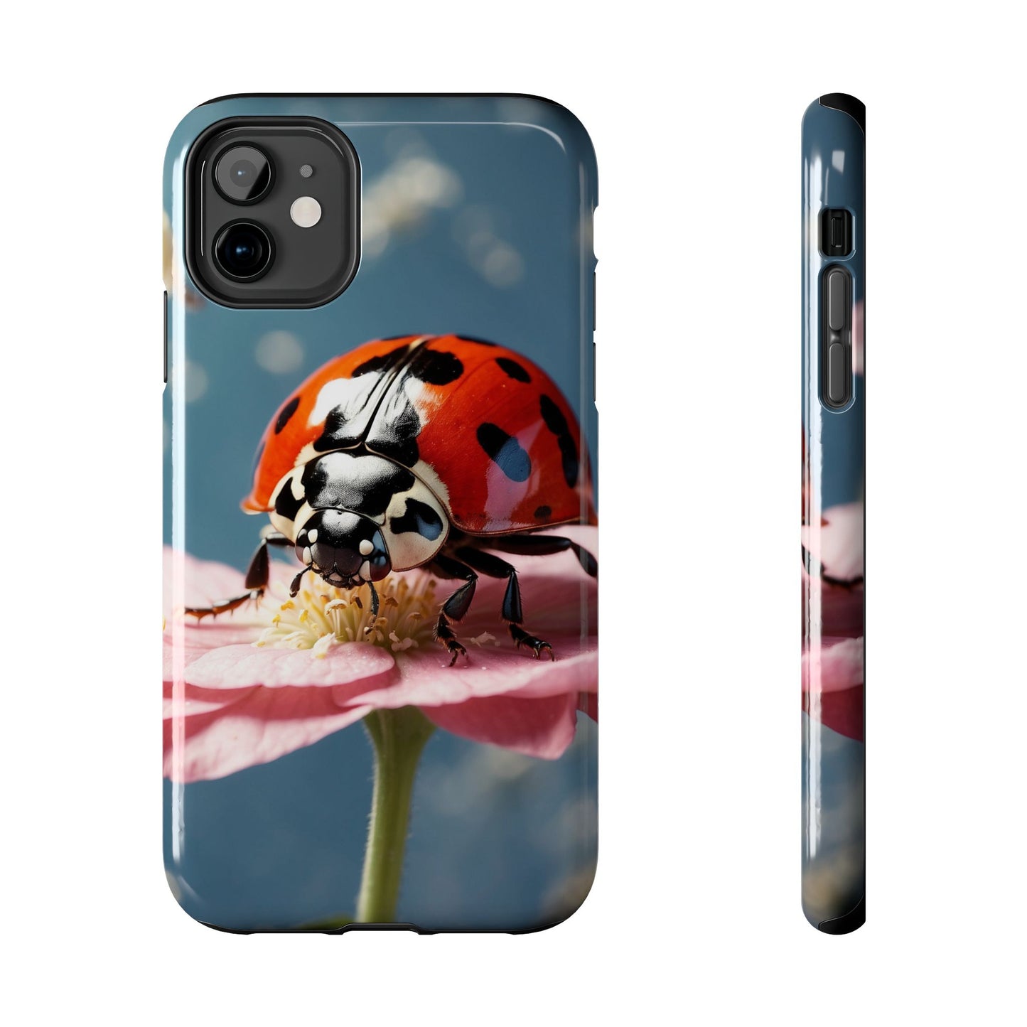 iPhone Case: Floral Ladybug Delight