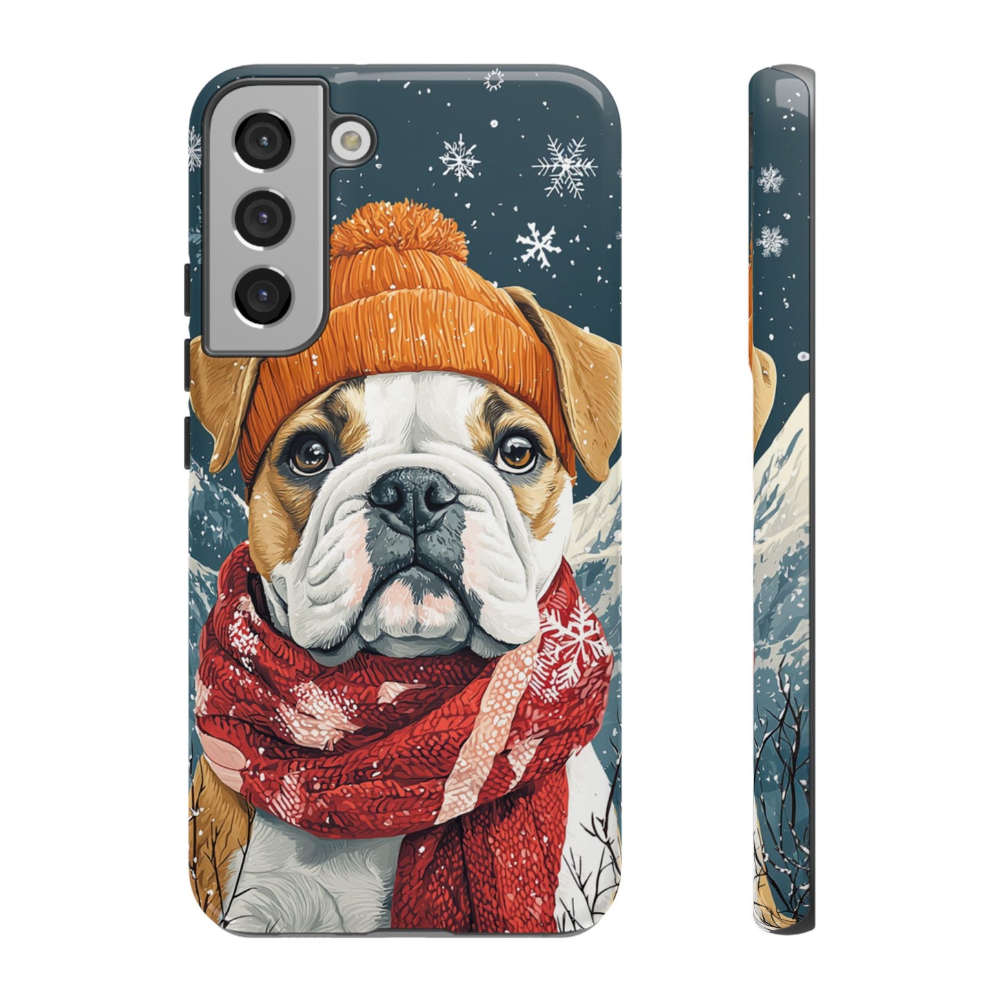 Cozy French Bulldog Samsung Galaxy Case – Rustic Fireplace Protective Cover