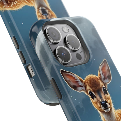 MagSafe-Compatible iPhone Case – Enchanted Fawn Under the Moonlit Sky