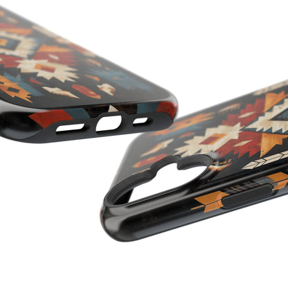 Southwestern Arrow & Diamond Tough MagSafe iPhone Case – Bold Tribal Design, Dual-Layer Protection