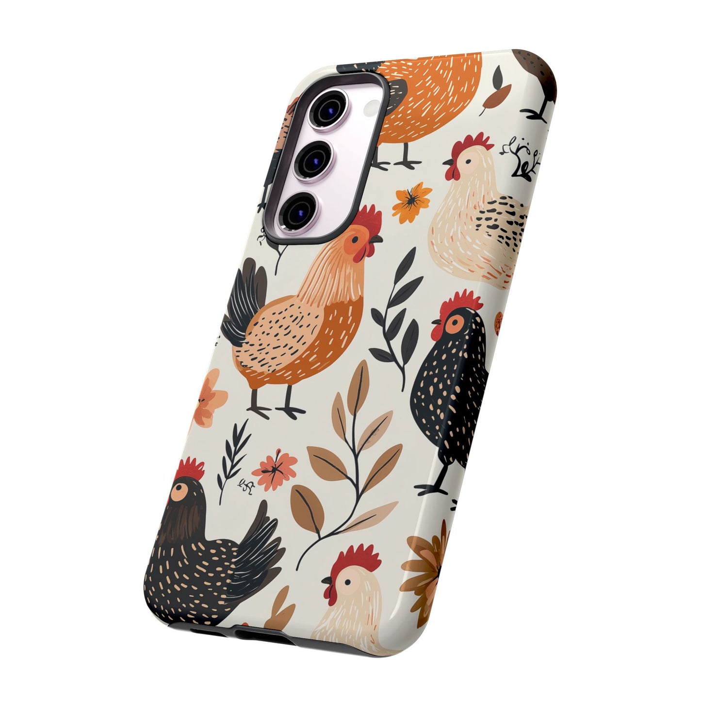 Samsung Galaxy Case: Cluckin' Vintage – Chickens & Leaves