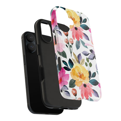 Blossoming Beauty – iPhone Series Case with Vibrant Watercolor Flowers