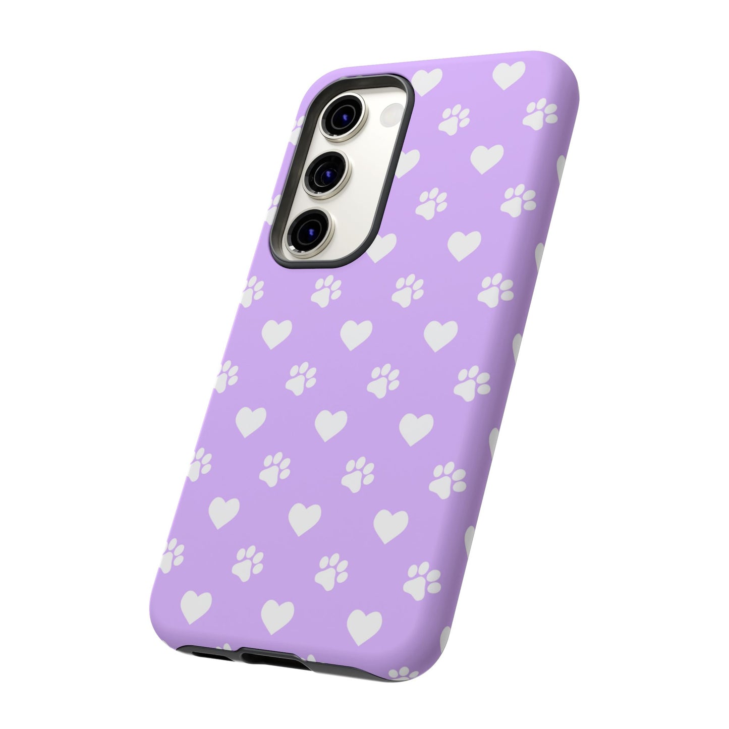 Lilac Paw Prints & Hearts – Samsung Galaxy Case