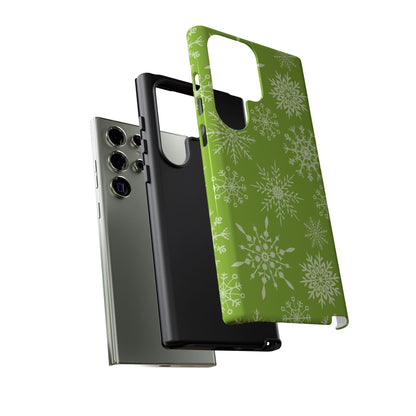 Green Snowflake Pattern – Samsung Galaxy Series Case