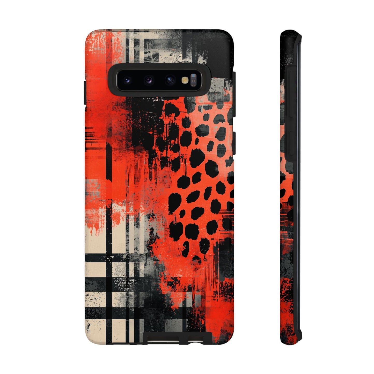 Cheetah Plaid Case – Red & Black Pattern