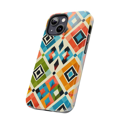 Harlequin Geometric iPhone Case - Vibrant Abstract Protective Cover