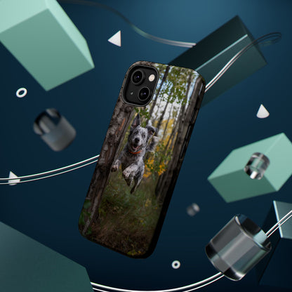 Happy Forest Dog MagSafe iPhone Case – Nature-Inspired Protective Cover