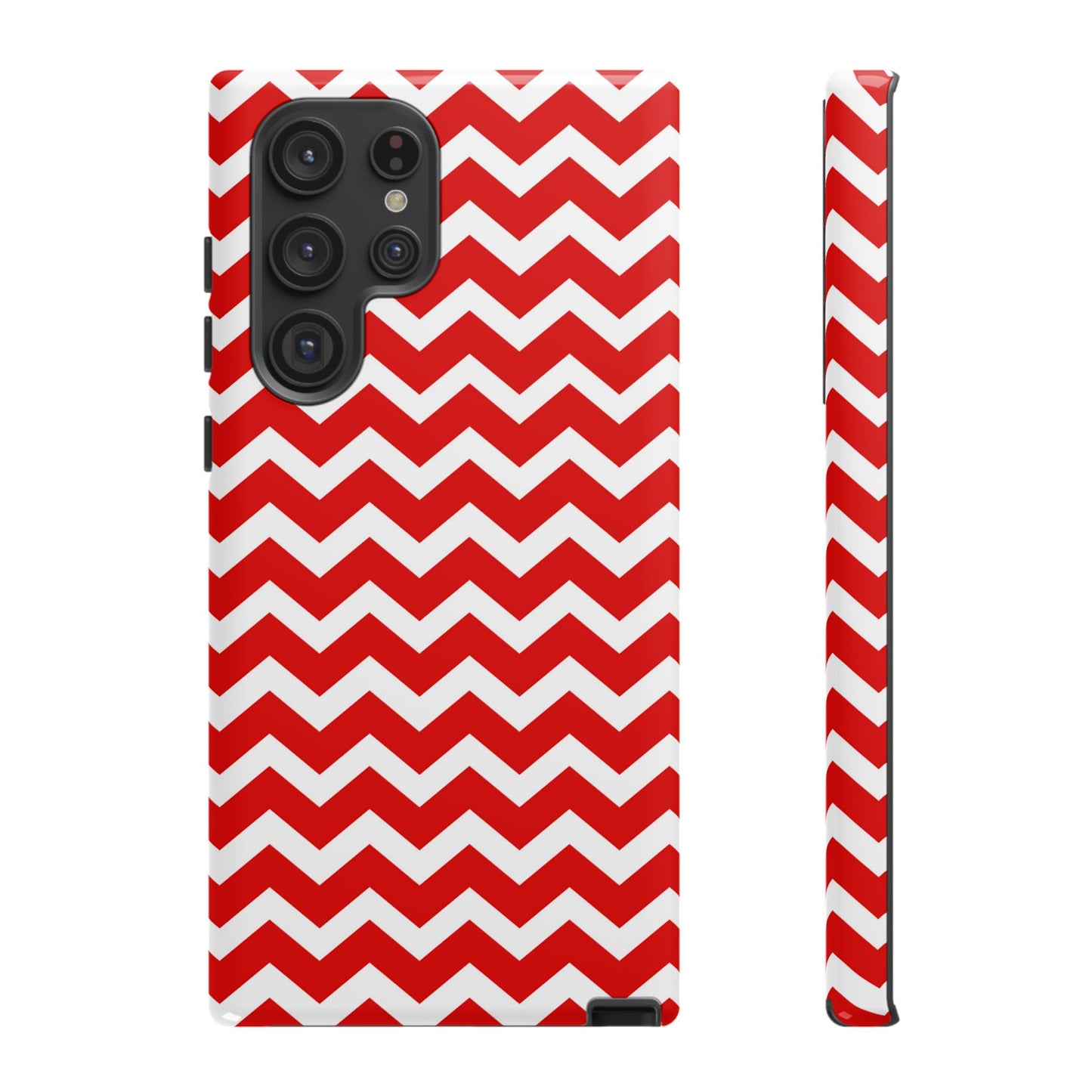 Bold Red & White Chevron – Modern Geometric Samsung Galaxy Case