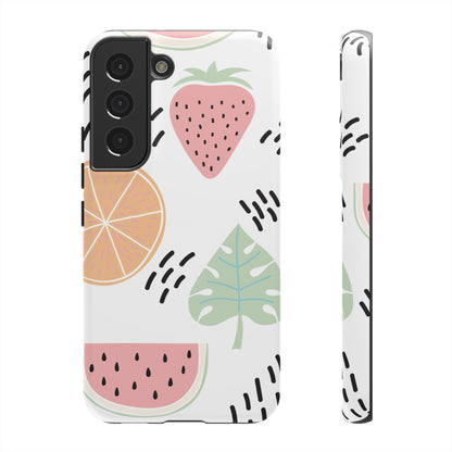 Tropical Fruit Fiesta Tough Samsung Galaxy Case – Fun Watermelon, Pineapple, and Citrus Design - BOGO Cases