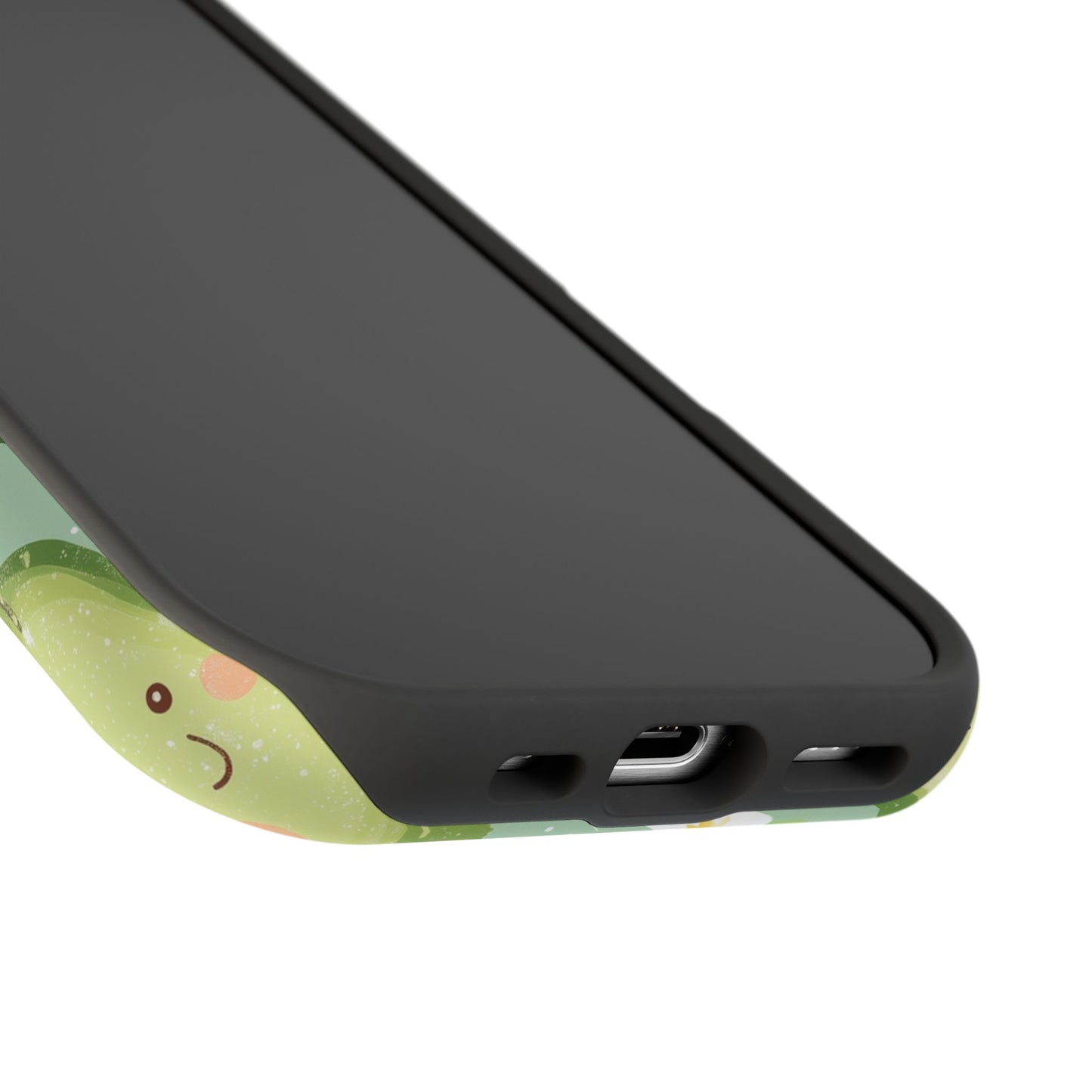 Smiling Avocados Tough MagSafe iPhone Case – Cute Avocado Design, Dual-Layer Protection