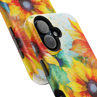 Watercolor Sunflower Splash - MagSafe iPhone Series Case