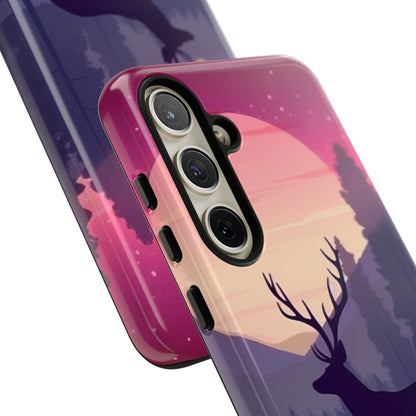 Twilight Elegance: Stag Reflection – Samsung Galaxy Case