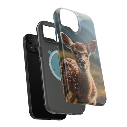 Gentle Fawn in Mountain Meadows MagSafe iPhone Case