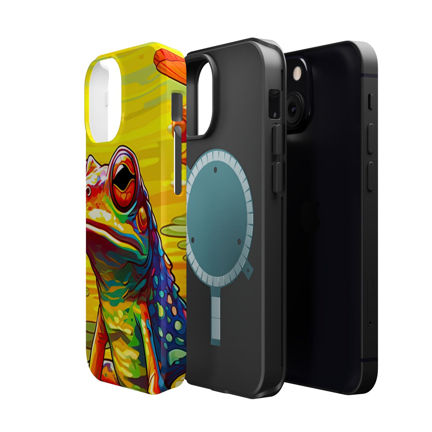 Vibrant Rainbow Frog Design – MagSafe iPhone Case