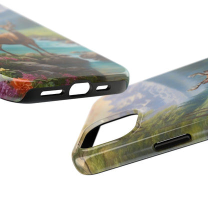 Alpine Serenity – Stag in Mountain Bliss iPhone Cases